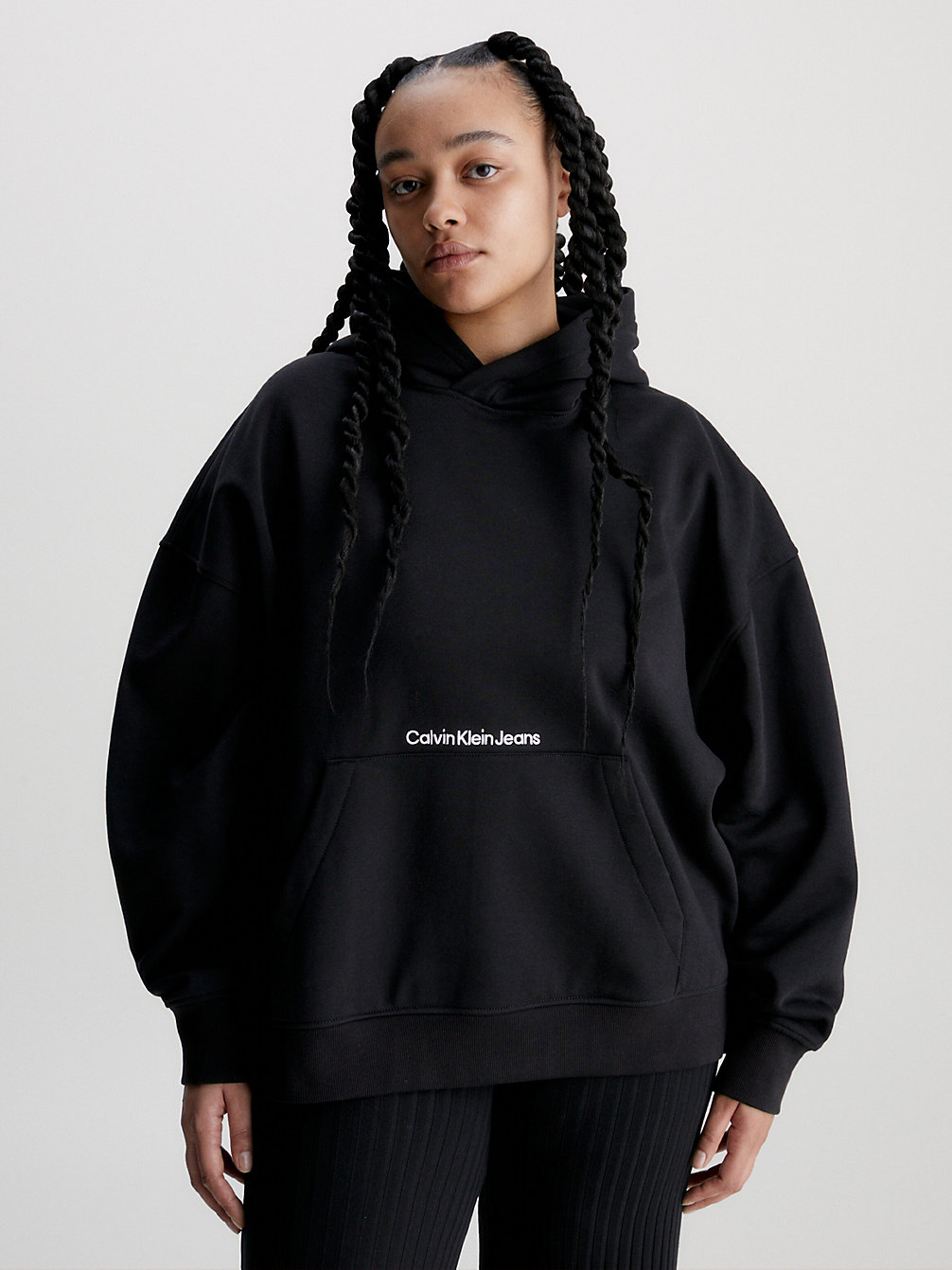 CK BLACK Sweat-Shirt À Capuche Grande Taille Avec Logo undefined femmes Calvin Klein
