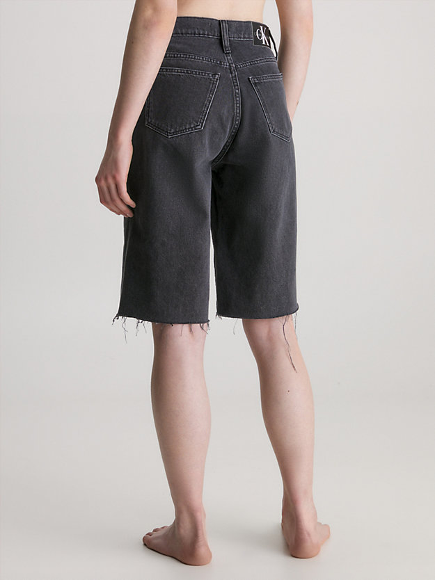 denim black denim bermuda mom korte broek voor dames - calvin klein jeans