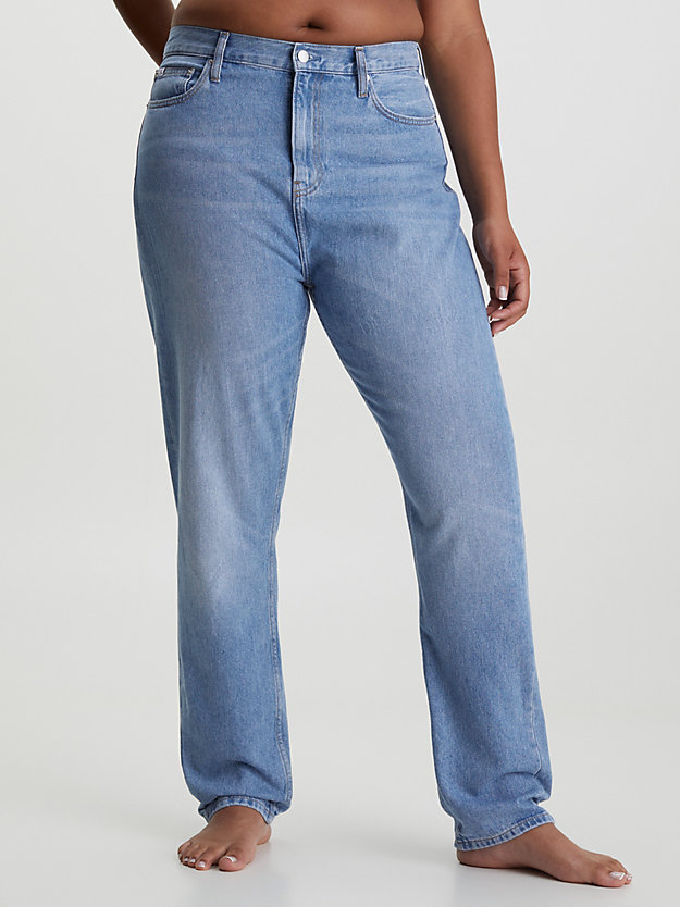 denim medium authentic slim straight jeans for women calvin klein jeans