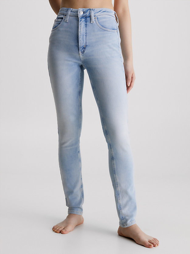 high rise skinny jeans denim light de mujer calvin klein jeans