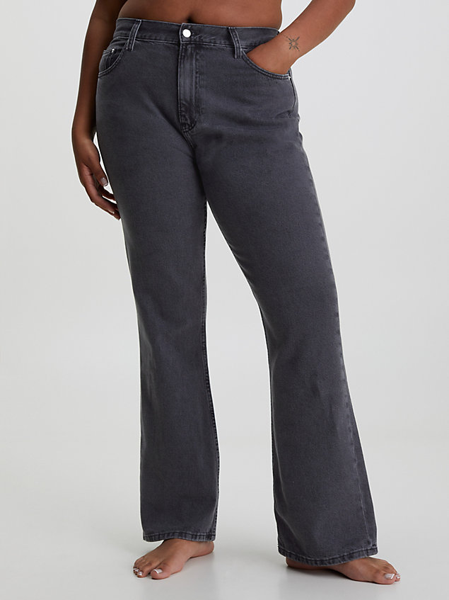 black authentieke bootcut jeans voor dames - calvin klein jeans