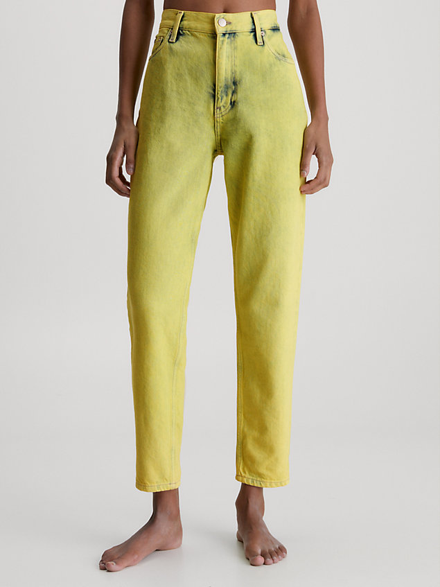 mom jeans yellow de mujer calvin klein jeans