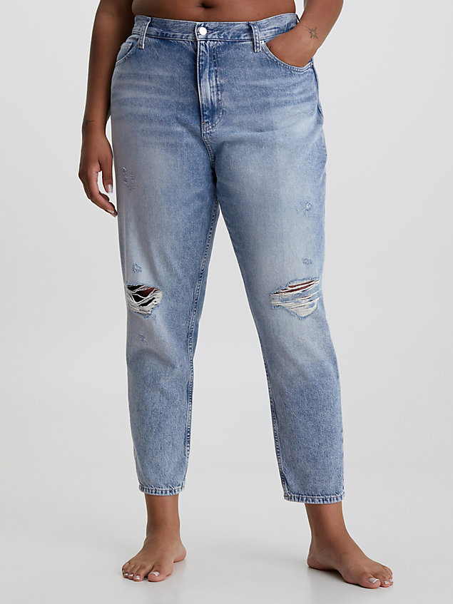 blue mom jeans voor dames - calvin klein jeans