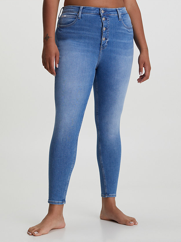 DENIM MEDIUM Jeans High Rise Super Skinny tobilleros de mujer CALVIN KLEIN JEANS
