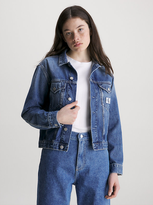 blue denim jacket for women calvin klein jeans