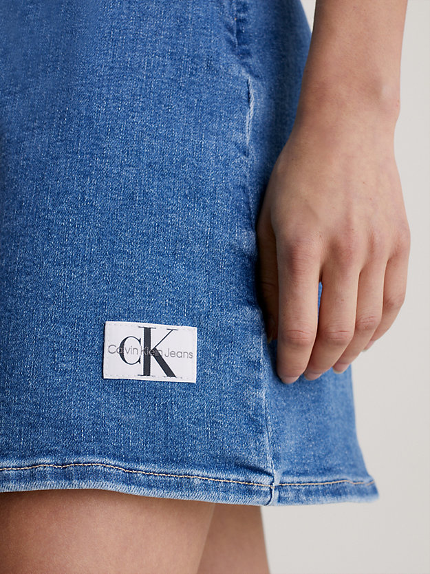 denim medium fitted denim minijurk voor dames - calvin klein jeans