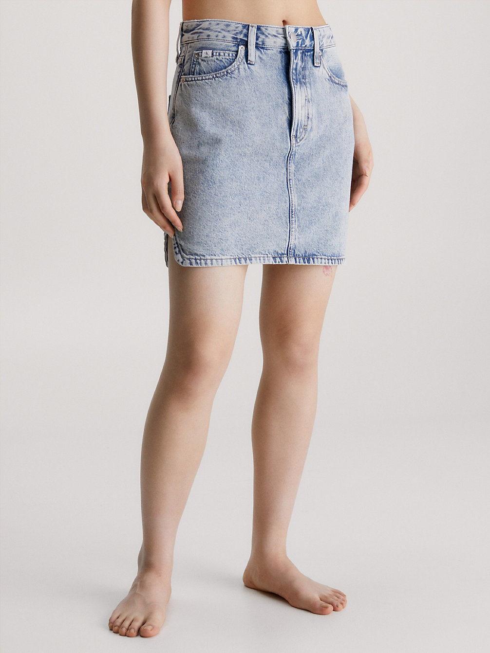 DENIM LIGHT Denim Mini Skirt undefined women Calvin Klein