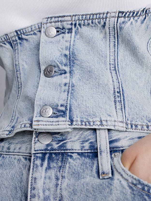 denim light korsett-weste aus denim für damen - calvin klein jeans