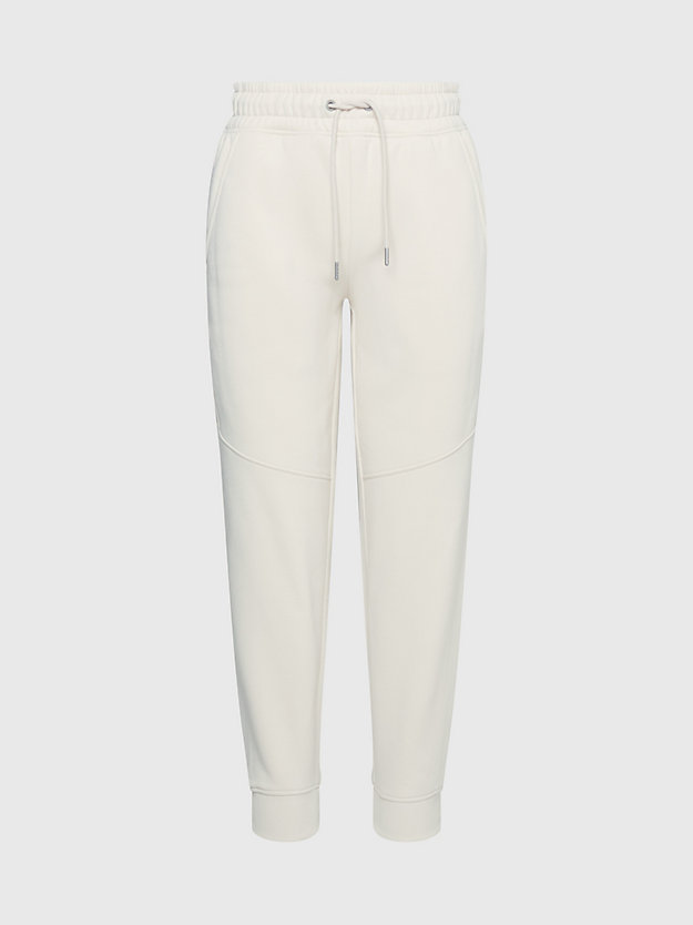 pantalón de chándal holgado con logo tape eggshell de mujer calvin klein jeans