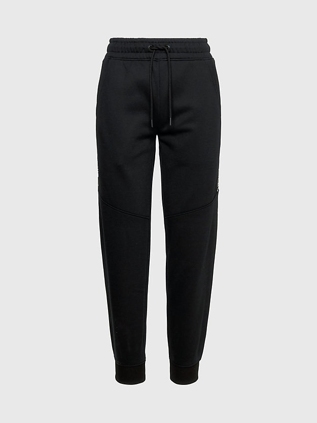ck black lässige jogginghose mit logo tape für damen - calvin klein jeans