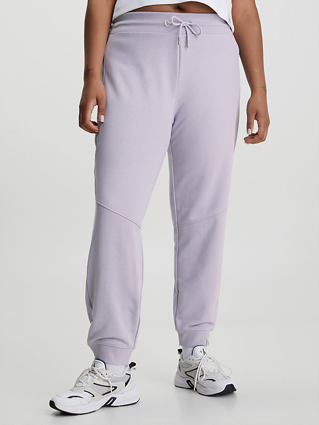 lavender aura spodnie dresowe z bawełny organicznej dla kobiety - calvin klein jeans