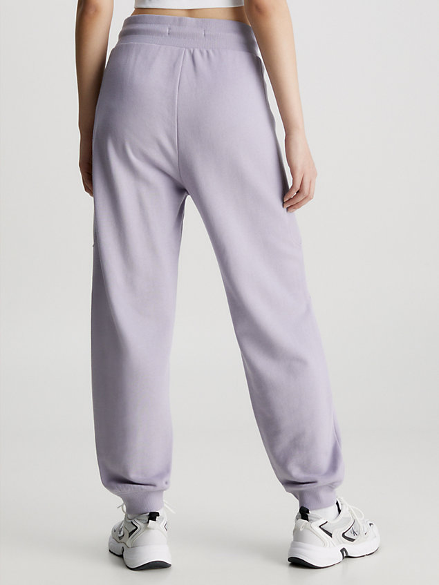 purple organic cotton joggers for women calvin klein jeans