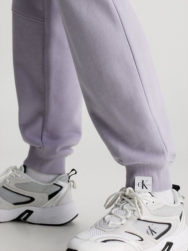 lavender aura spodnie dresowe z bawełny organicznej dla kobiety - calvin klein jeans