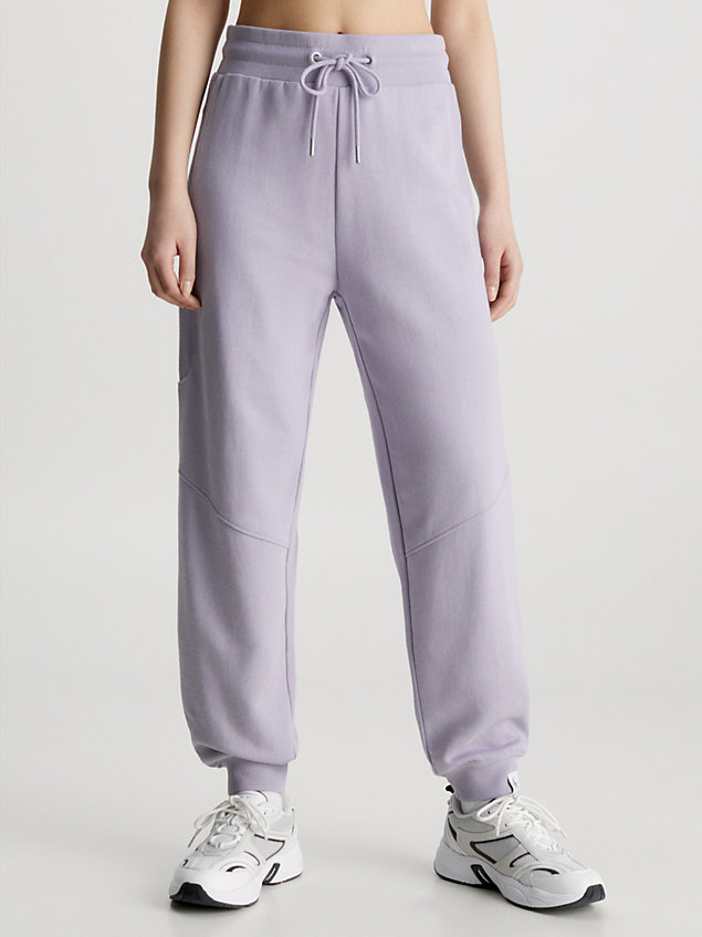 purple organic cotton joggers for women calvin klein jeans