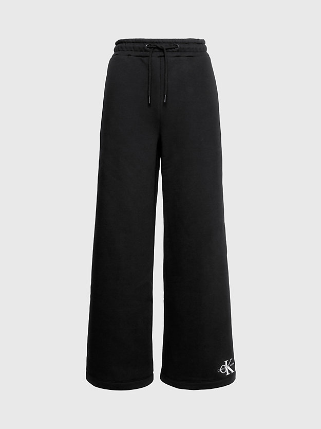 ck black straight monogram joggers for women calvin klein jeans