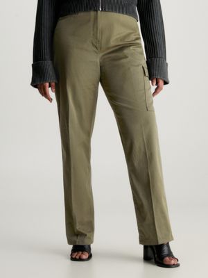 Calvin Klein Jeans essential regular cargo pants in dark green