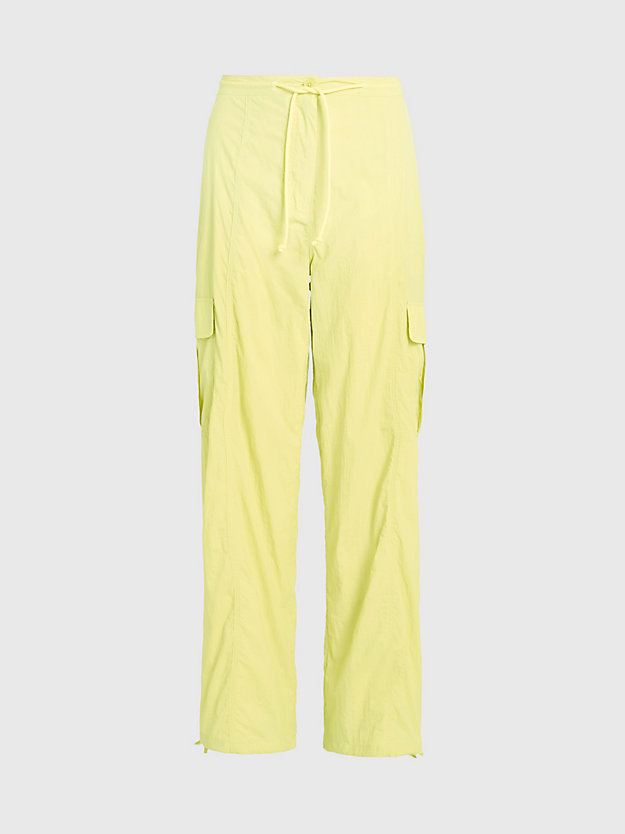 YELLOW SAND Soft Touch Wide Leg Cargo Pants for women CALVIN KLEIN JEANS