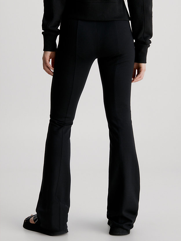 ck black flare legging van milano jersey voor dames - calvin klein jeans