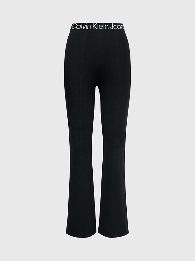 legging évasé en jersey milano ck black pour femmes calvin klein jeans
