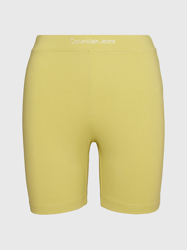 pantaloncini da ciclismo in jersey milano yellow sand da donna calvin klein jeans