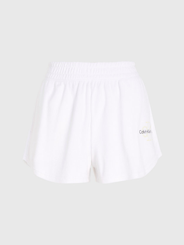 bright white shorts aus frottee für damen - calvin klein jeans