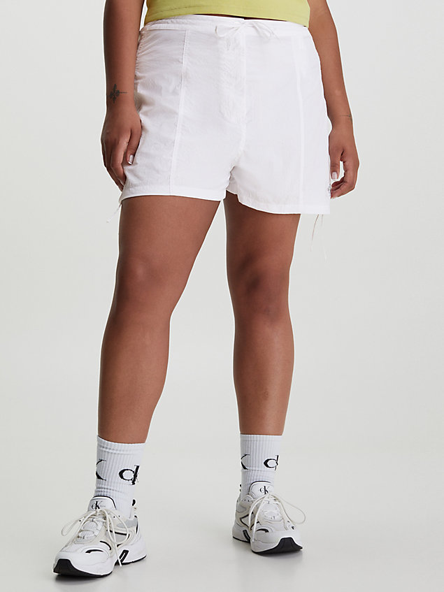 white shorts aus weichem nylon für damen - calvin klein jeans
