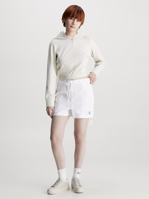 bright white shorts van zacht nylon voor dames - calvin klein jeans