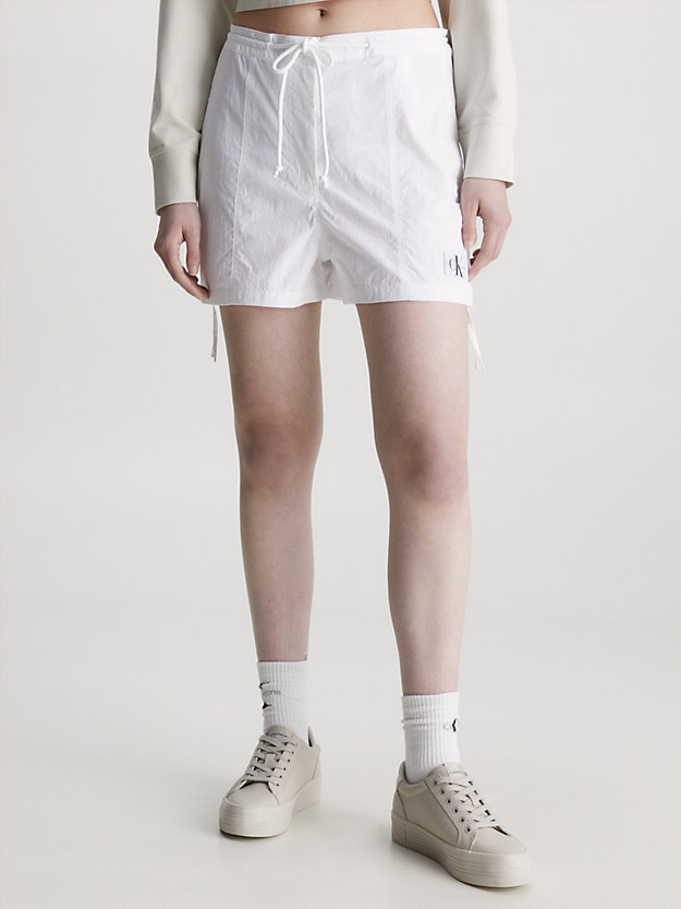 pantaloncini in nylon morbido bright white da donna calvin klein jeans