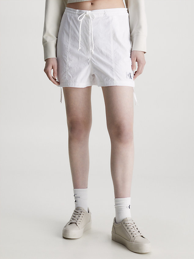 short en nylon doux white pour femmes calvin klein jeans