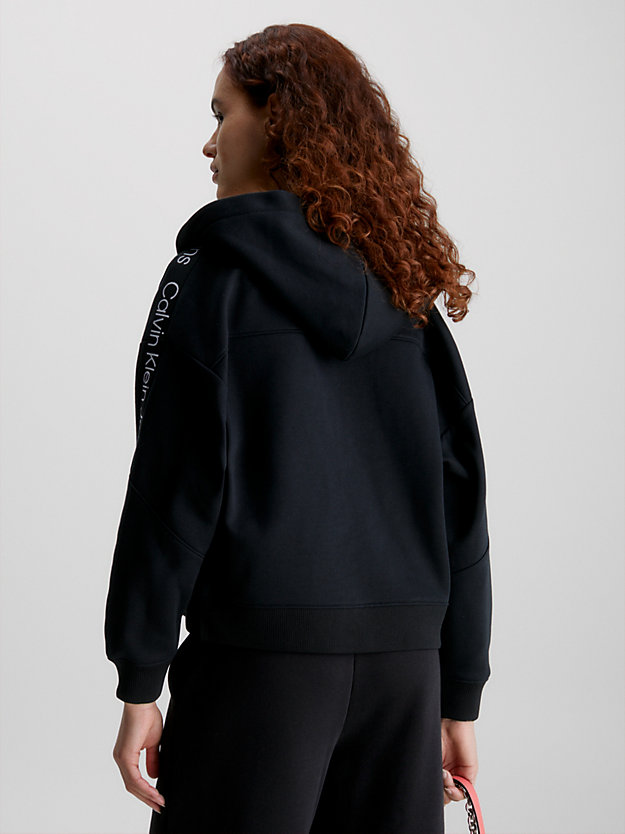 CK BLACK Oversized hoodie met rits voor dames CALVIN KLEIN JEANS