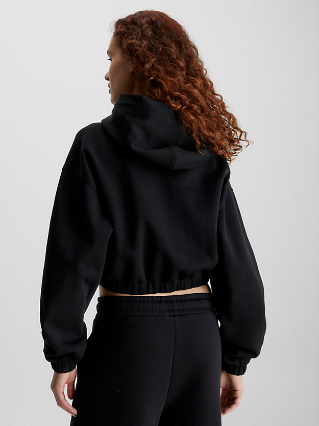 CK BLACK/CRUSHED ORANGE Cropped hoodie met logo voor dames CALVIN KLEIN JEANS