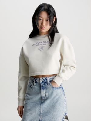 Cropped Varsity Logo | Calvin Sweatshirt Klein® J20J221334ACF