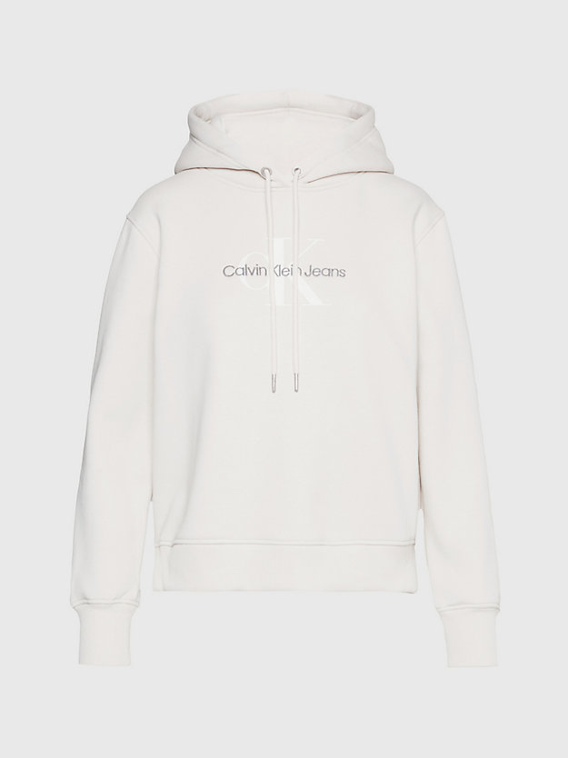 eggshell monogram hoodie for women calvin klein jeans