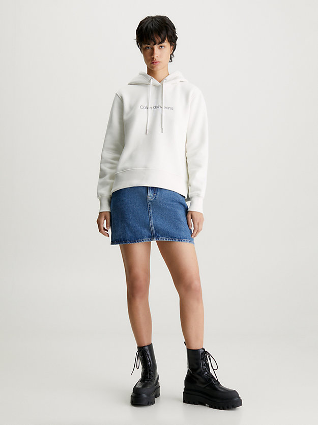 ivory monogram hoodie voor dames - calvin klein jeans