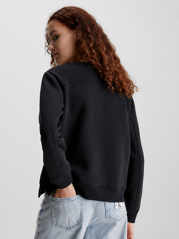 ck black monogram sweatshirt voor dames - calvin klein jeans