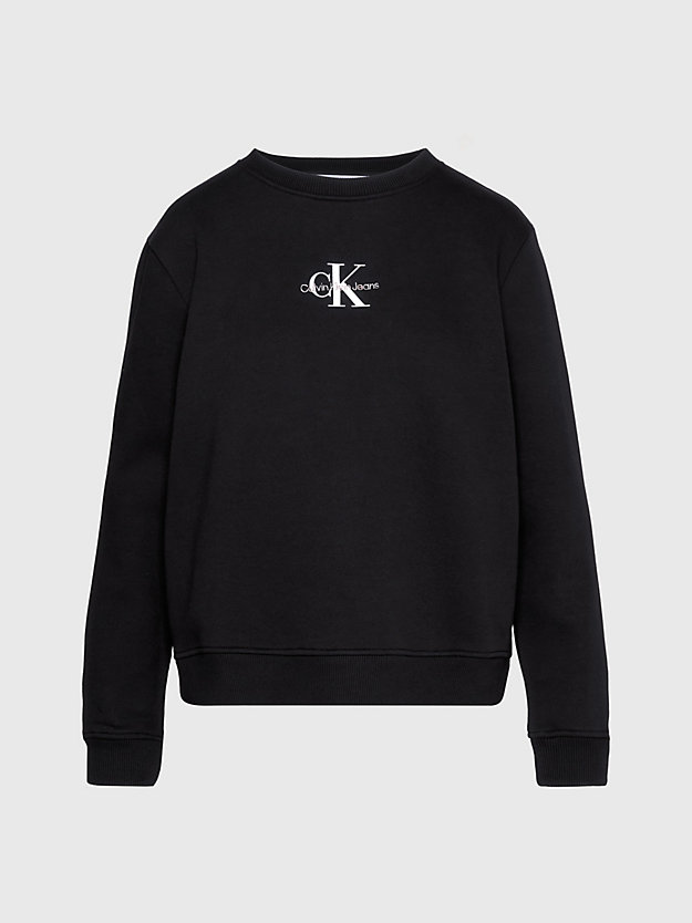 ck black monogram sweatshirt for women calvin klein jeans
