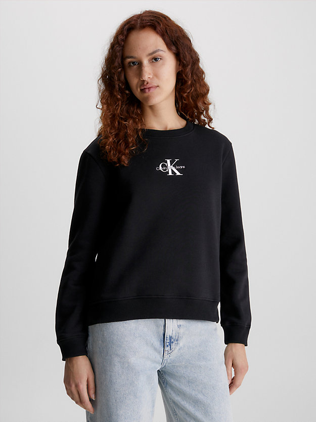 CK BLACK Monogram Sweatshirt for women CALVIN KLEIN JEANS