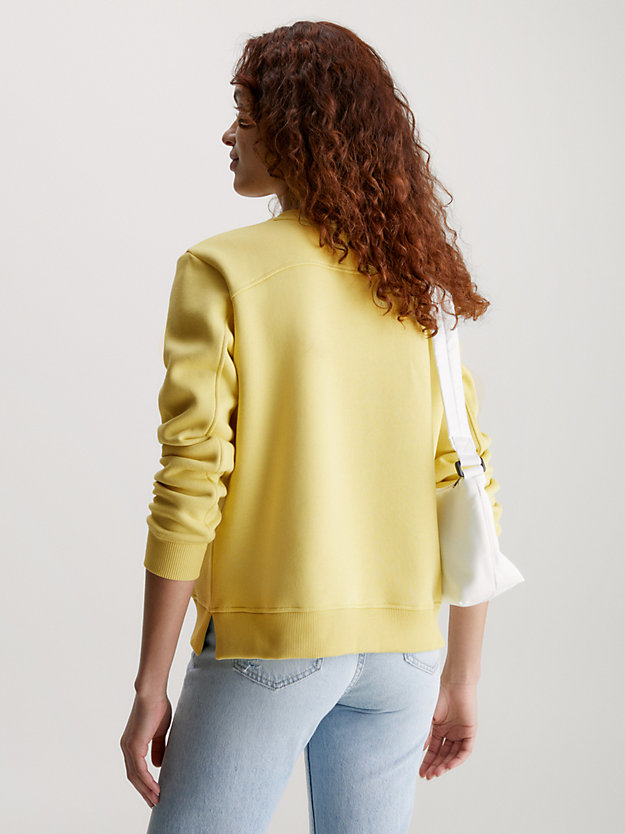 yellow sand monogramm-sweatshirt für damen - calvin klein jeans