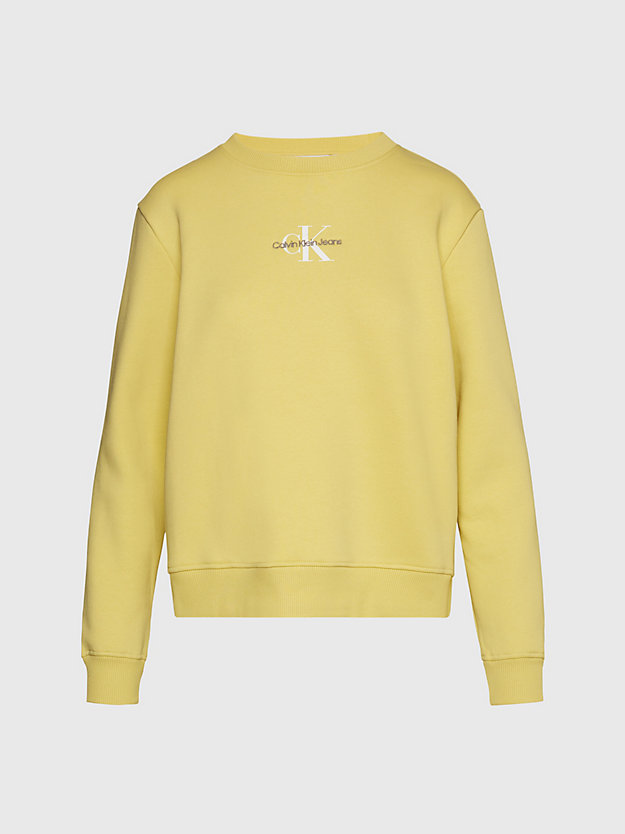 yellow sand monogramm-sweatshirt für damen - calvin klein jeans