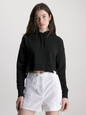 Calvin klein jeans hot sale cropped hoodie