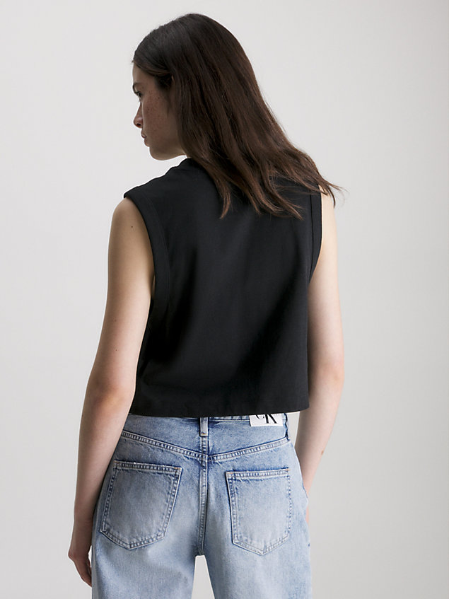 camiseta de tirantes con logo black de mujer calvin klein jeans