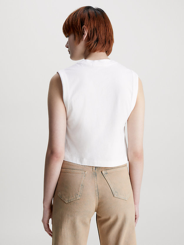 bright white tanktop met logo voor dames - calvin klein jeans