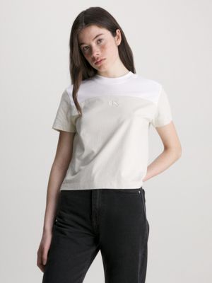 Calvin Klein Logo T-Shirt - Women's  T shirts for women, Shirt outfit  women, Womens shirts