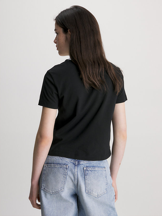 ck black swobodny t-shirt w kontrastowe kolory dla kobiety - calvin klein jeans