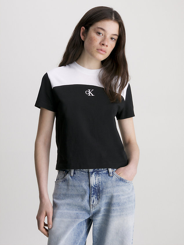  relaxed colour block t-shirt for women calvin klein jeans