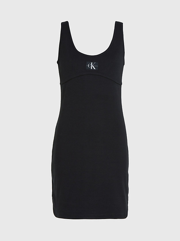 CK BLACK Wąska dopasowana sukienka z materiału ściągaczowego dla Kobiety CALVIN KLEIN JEANS