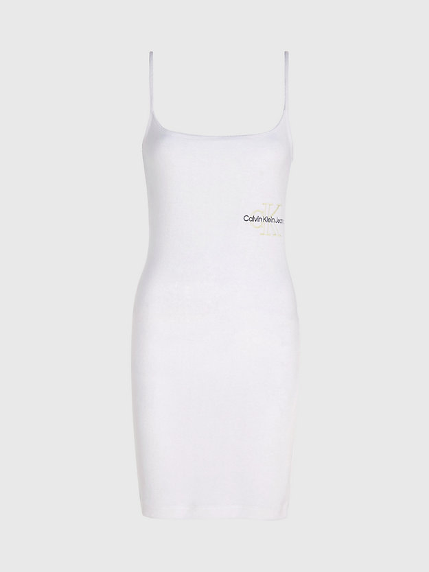 BRIGHT WHITE Schmales Minikleid aus Frottee für Damen CALVIN KLEIN JEANS