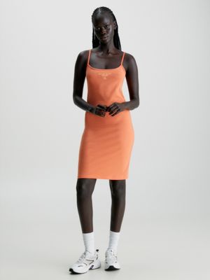 Schmales Trägerkleid aus Stretch-Baumwolle Calvin Klein® J20J221406SDD 