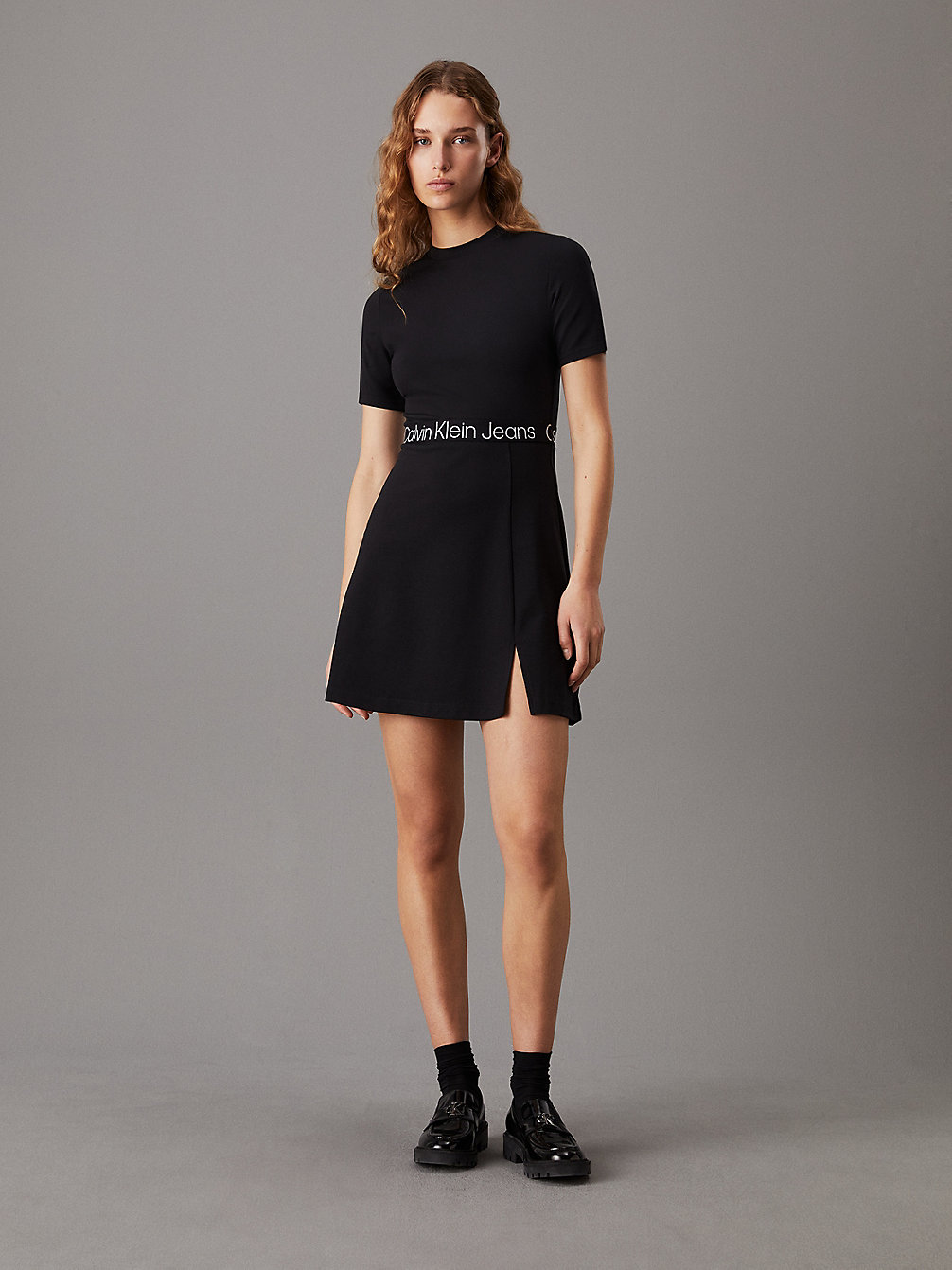 CK BLACK Milano Jersey Logo Tape Dress undefined women Calvin Klein