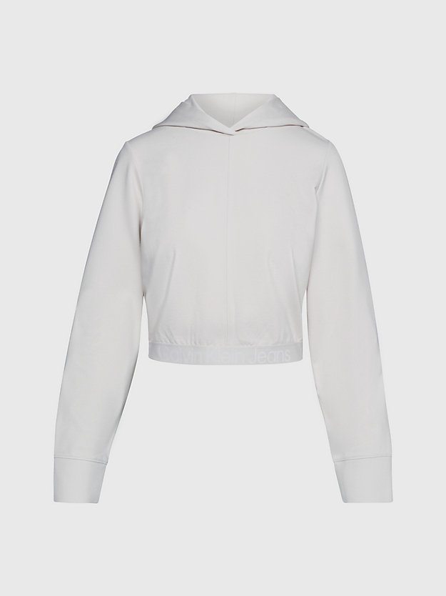 eggshell hoodie aus milano-jersey mit logo tape für damen - calvin klein jeans